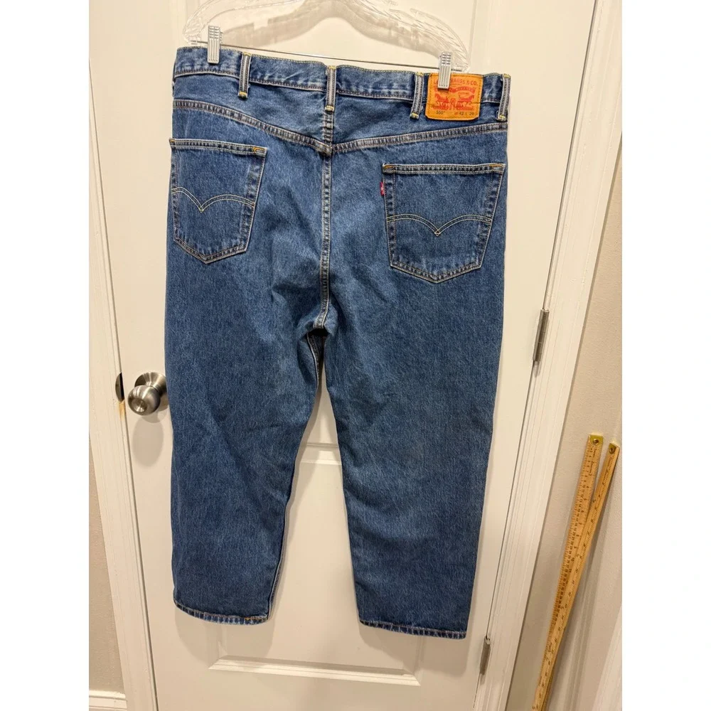 Levi's Mens 550 Relaxed‎ Fit Tapered Leg Jeans Blue 42x29
